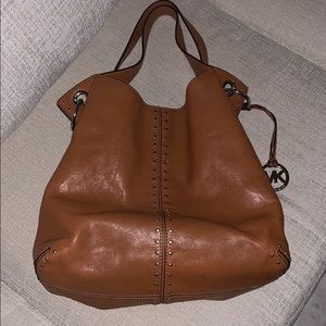 Michael Kors brown leather shoulder bag